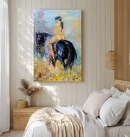 Nude Woman on Horseback — original impressionist oil painting by Volodymyr Myriyevskyy, 40 × 60 cm (16″ × 24″) — photo 5