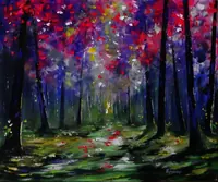 Morning fairy forest — original oil painting by Volodymyr Myriyevskyy