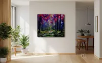 Morning fairy forest — original impressionist oil painting by Volodymyr Myriyevskyy, 60 × 50 cm (24″ × 20″) — photo 2