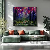 Morning fairy forest — original impressionist oil painting by Volodymyr Myriyevskyy, 60 × 50 cm (24″ × 20″) — photo 6