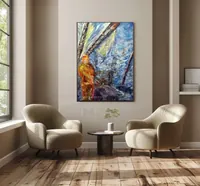 Storm at sea — original impressionist oil painting by Volodymyr Myriyevskyy, 50 × 70 cm (20″ × 28″) — photo 2