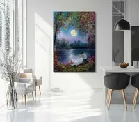 Enchanted Encounter — original impressionist oil painting by Volodymyr Myriyevskyy, 50 × 70 cm (20″ × 28″) — photo 2