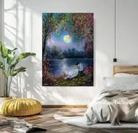 Enchanted Encounter — original impressionist oil painting by Volodymyr Myriyevskyy, 50 × 70 cm (20″ × 28″) — photo 4