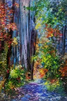 One day in a magical forest — original oil painting by Volodymyr Myriyevskyy