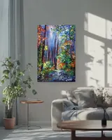 One day in a magical forest — original impressionist oil painting by Volodymyr Myriyevskyy, 40 × 60 cm (16″ × 24″) — photo 5