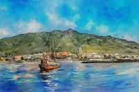 Summer Memory — original impressionist oil painting by Volodymyr Myriyevskyy, 90 × 60 cm (35″ × 24″) — photo 1