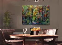 Sunny Forest Path — original impressionist oil painting by Volodymyr Myriyevskyy, 70 × 50 cm (28″ × 20″) — photo 2