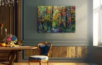 Sunny Forest Path — original impressionist oil painting by Volodymyr Myriyevskyy, 70 × 50 cm (28″ × 20″) — photo 4