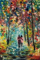 The Walk — original impressionist oil painting by Volodymyr Myriyevskyy, 40 × 60 cm (16″ × 24″) — photo 1