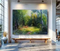 Glade in the Birch Forest — original impressionist oil painting by Volodymyr Myriyevskyy, 70 × 50 cm (28″ × 20″) — photo 2