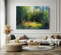 Glade in the Birch Forest — original impressionist oil painting by Volodymyr Myriyevskyy, 70 × 50 cm (28″ × 20″) — photo 3