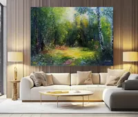Glade in the Birch Forest — original impressionist oil painting by Volodymyr Myriyevskyy, 70 × 50 cm (28″ × 20″) — photo 4