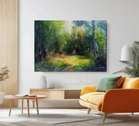 Glade in the Birch Forest — original impressionist oil painting by Volodymyr Myriyevskyy, 70 × 50 cm (28″ × 20″) — photo 5