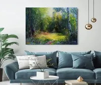 Glade in the Birch Forest — original impressionist oil painting by Volodymyr Myriyevskyy, 70 × 50 cm (28″ × 20″) — photo 6