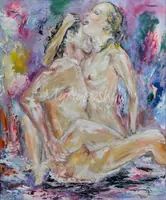 Couple in Love — original oil painting by Volodymyr Myriyevskyy