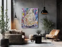 Couple in Love — original impressionist oil painting by Volodymyr Myriyevskyy, 50 × 60 cm (20″ × 24″) — photo 4