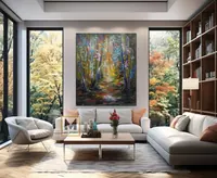 Birch Sunny Path — original impressionist oil painting by Volodymyr Myriyevskyy, 50 × 60 cm (20″ × 24″) — photo 5