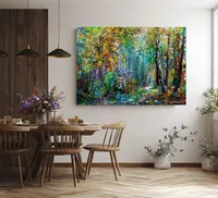 Enchanted Forest, Winding Path — original impressionist oil painting by Volodymyr Myriyevskyy, 70 × 50 cm (28″ × 20″) — photo 2