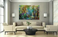 Enchanted Forest, Winding Path — original impressionist oil painting by Volodymyr Myriyevskyy, 70 × 50 cm (28″ × 20″) — photo 4