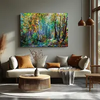 Enchanted Forest, Winding Path — original impressionist oil painting by Volodymyr Myriyevskyy, 70 × 50 cm (28″ × 20″) — photo 5