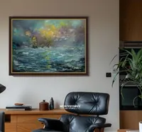 Stormy Sea — original impressionist oil painting by Volodymyr Myriyevskyy, 70 × 50 cm (28″ × 20″) — photo 5