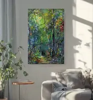 Mystical Forest Wanderers — original impressionist oil painting by Volodymyr Myriyevskyy, 40 × 60 cm (16″ × 24″) — photo 2