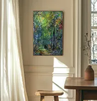 Mystical Forest Wanderers — original impressionist oil painting by Volodymyr Myriyevskyy, 40 × 60 cm (16″ × 24″) — photo 3