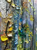 Sunlit autumn forest — original impressionist oil painting by Volodymyr Myriyevskyy, 40 × 60 cm (16″ × 24″) — photo 4
