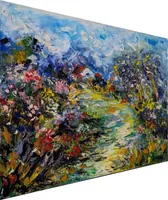 Enchanted Garden Path — original impressionist oil painting by Volodymyr Myriyevskyy, 50 × 40 cm (20″ × 16″) — photo 2