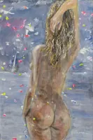 Nude and sea — original oil painting by Volodymyr Myriyevskyy