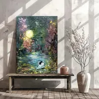 Magic of the Night — original impressionist oil painting by Volodymyr Myriyevskyy, 50 × 70 cm (20″ × 28″) — photo 5