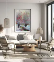 Winter forest stream — original impressionist oil painting by Volodymyr Myriyevskyy, 40 × 60 cm (16″ × 24″) — photo 5