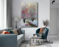 Winter forest stream — original impressionist oil painting by Volodymyr Myriyevskyy, 40 × 60 cm (16″ × 24″) — photo 6