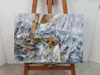 Strong Storm — original impressionist oil painting by Volodymyr Myriyevskyy, 70 × 50 cm (28″ × 20″) — photo 3