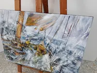 Strong Storm — original impressionist oil painting by Volodymyr Myriyevskyy, 70 × 50 cm (28″ × 20″) — photo 6
