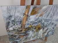 Strong Storm — original impressionist oil painting by Volodymyr Myriyevskyy, 70 × 50 cm (28″ × 20″) — photo 7