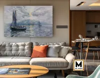 Sails in the Mist — original impressionist oil painting by Volodymyr Myriyevskyy, 80 × 50 cm (31″ × 20″) — photo 3