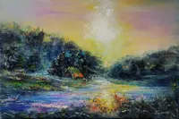 Sunrise — original oil painting by Volodymyr Myriyevskyy