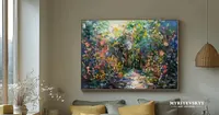 Secret garden — original impressionist oil painting by Volodymyr Myriyevskyy, 70 × 50 cm (28″ × 20″) — photo 4