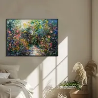 Secret garden — original impressionist oil painting by Volodymyr Myriyevskyy, 70 × 50 cm (28″ × 20″) — photo 6