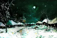 Midnight somewhere — original oil painting by Volodymyr Myriyevskyy