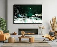 Midnight somewhere — original impressionist oil painting by Volodymyr Myriyevskyy, 60 × 40 cm (24″ × 16″) — photo 3