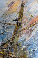 A Man’s Work at Sea — original oil painting by Volodymyr Myriyevskyy