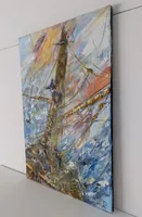 A Man’s Work at Sea — original impressionist oil painting by Volodymyr Myriyevskyy, 40 × 60 cm (16″ × 24″) — photo 2
