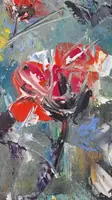 Red Poppies — original impressionist oil painting by Volodymyr Myriyevskyy, 60 × 40 cm (24″ × 16″) — photo 5