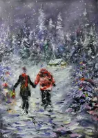 Christmas Tale — original oil painting by Volodymyr Myriyevskyy