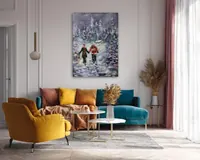 Christmas Tale — original impressionist oil painting by Volodymyr Myriyevskyy, 50 × 70 cm (20″ × 28″) — photo 5