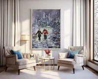 Christmas Tale — original impressionist oil painting by Volodymyr Myriyevskyy, 50 × 70 cm (20″ × 28″) — photo 6