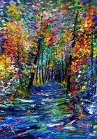 Shadows on the Forest Path — original oil painting by Volodymyr Myriyevskyy