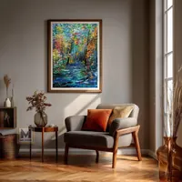 Shadows on the Forest Path — original impressionist oil painting by Volodymyr Myriyevskyy, 50 × 70 cm (20″ × 28″) — photo 3